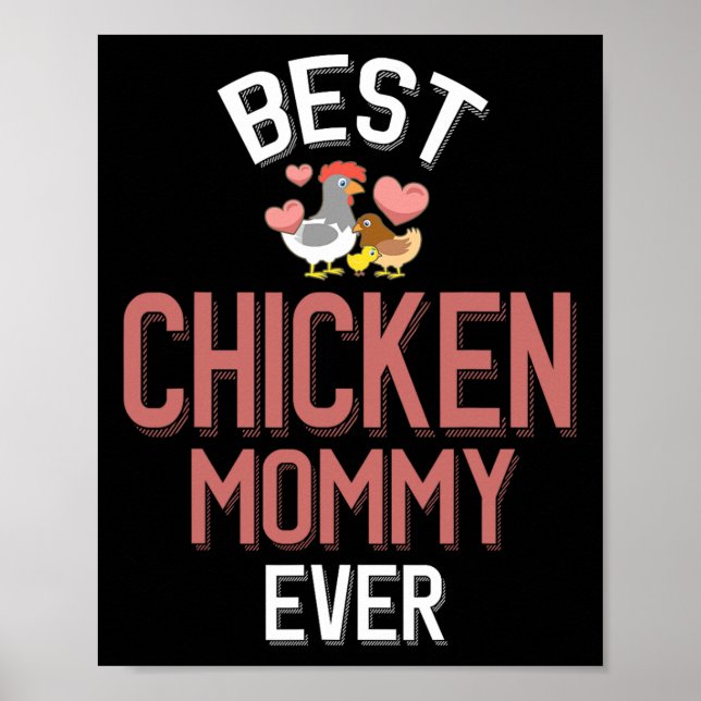Beste Hühner-Mama überhaupt _1  Poster (Vorne)
