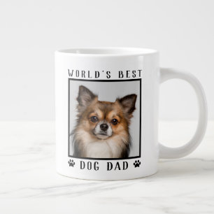 Beste Hund Papa der Welt Pfotenabdrücke Haustier F Jumbo-Tasse