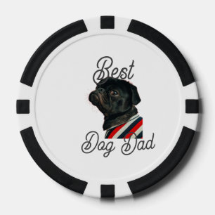 Beste Hund Papa Eltern Großeltern Foto Haustier gr Pokerchips