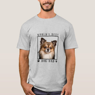 Beste Hund Papa Pfotenabdrücke Haustier Foto der W T-Shirt