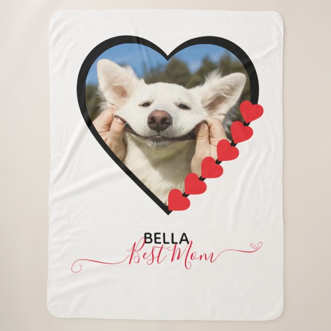 Beste Hunde Mama Custom Pet Foto Hund Lover Sherpadecke (Vorderseite)