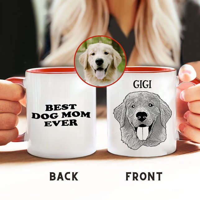 Beste Hunde-Mama je Personalisierte Hand Zeichnend Tasse (Von Creator hochgeladen)