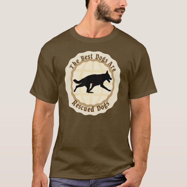 Beste Hunde werden gerettet - Deutscher Hirtenhund T-Shirt (Vorderseite)