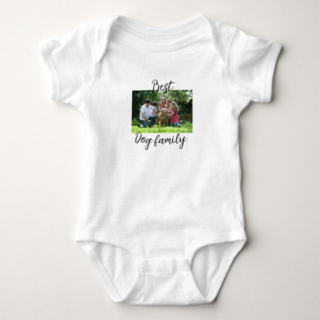 Beste Hundefamilie Mutter Papa Tierfreund Urlaub Baby Strampler (Vorderseite)