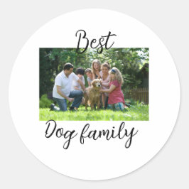 Beste Hundefamilie Mutter Papa Tierfreund Urlaub Runder Aufkleber