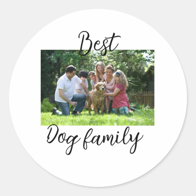 Beste Hundefamilie Mutter Papa Tierfreund Urlaub Runder Aufkleber (Vorderseite)