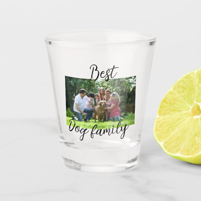 Beste Hundefamilie Mutter Papa Tierfreund Urlaub Schnapsglas (Vorderseite)