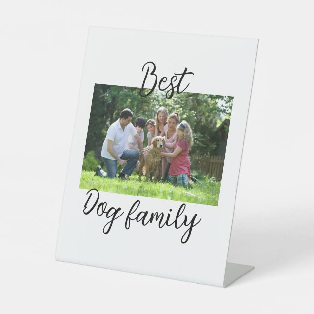 Beste Hundefamilie Mutter Papa Tierfreund Urlaub Sockelschild (Vorderseite)