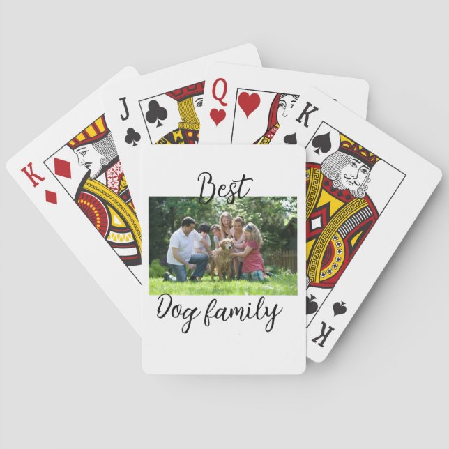 Beste Hundefamilie Mutter Papa Tierfreund Urlaub Spielkarten (Rückseite)