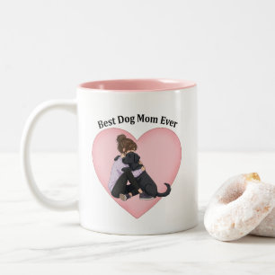 Beste Hundemama Aller Zeiten Schwarzer Labradoodle Zweifarbige Tasse