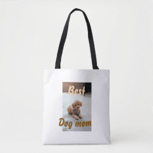 Beste Hundemama braune Pfütze Haustier Hund Katze Tasche