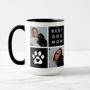 Beste Hundemutter 4 x Foto-Collage-Raster Tasse