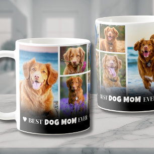 Beste Hundemutter 8 Foto-Collage Kaffeetasse