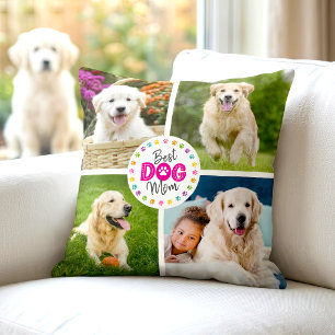 Beste Hundemutter Benutzerdefinierte 4-Foto Mehrfa Kissen