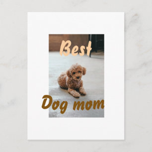 Beste Hundemutter braune Pfütze Haustier Hund Katz Postkarte