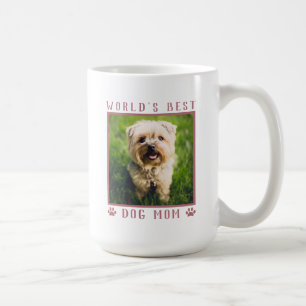 Beste Hundemutter der Welt Haarfoto Rosa Pfotenabd Kaffeetasse