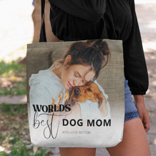 Beste Hundemutter der Welt, individuelles Foto, pe Tasche