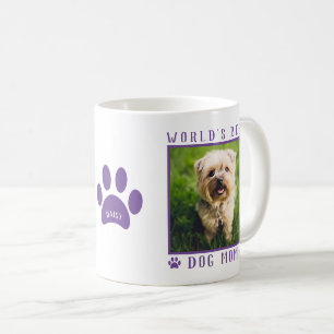 Beste Hundemutter der Welt Lila Pfoten Name Hausti Kaffeetasse