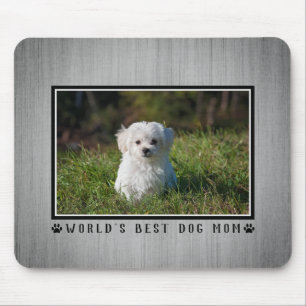 Beste Hundemutter der Welt Pfotenabdrücke Foto Rus Mousepad