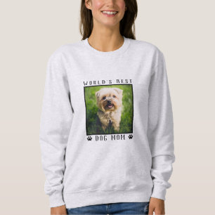 Beste Hundemutter der Welt Pfotenabdrücke Haustier Sweatshirt
