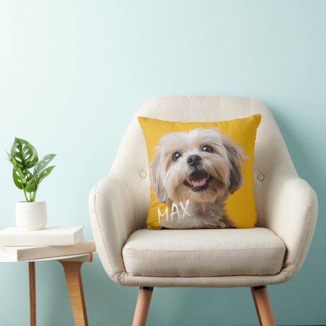 Beste Hundemutter-Foto Kissen (Stuhl )