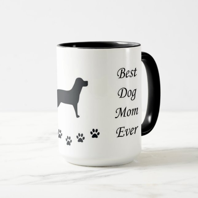 Beste Hundemutter je nach Tasse (VorderseiteRechts)