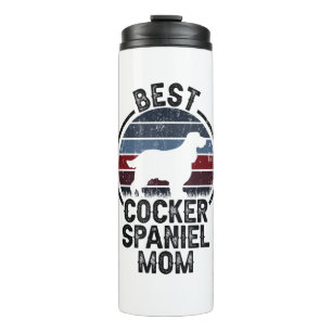 Beste Hundemutter Mama - Vintage Cocker Spaniel Thermosbecher