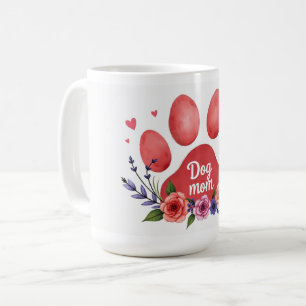 Beste Hundemutter überhaupt – 15 oz Blumen-Tasse Kaffeetasse