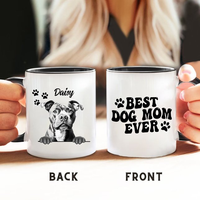 Beste Hündin-Mama je Tibetischer Staffy Hund Perso Tasse (Von Creator hochgeladen)