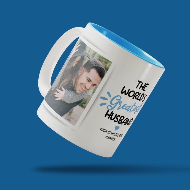Beste Husband 2 Foto Zwei-Tone-Kaffee-Tasse Zweifarbige Tasse (Von Creator hochgeladen)