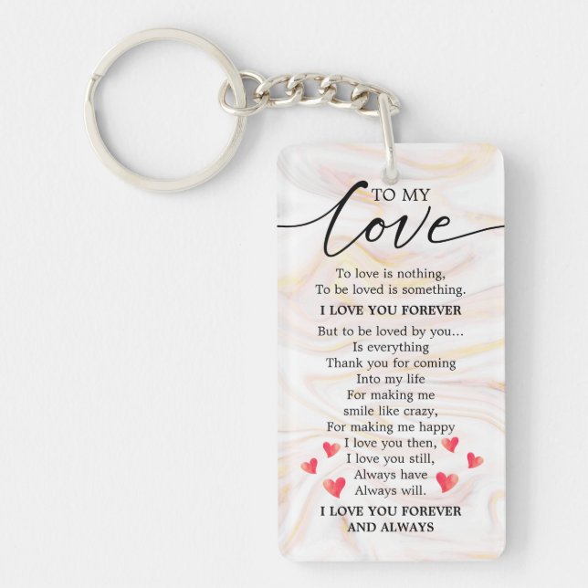 Beste Husband-Liebe je Romantische Botschaft aus d Schlüsselanhänger (Vorderseite)