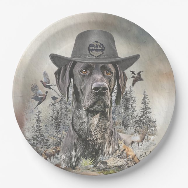 Beste Jagdhunde (APS) Pappteller (Vorderseite)