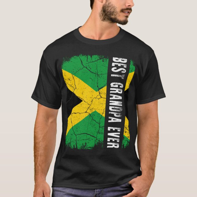 Beste jamaikanische Opa-Fahne je Jamaika T-Shirt (Vorderseite)
