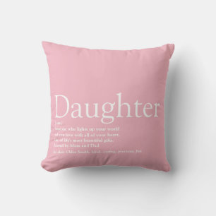Beste Junge Definition Girl Pink Kissen