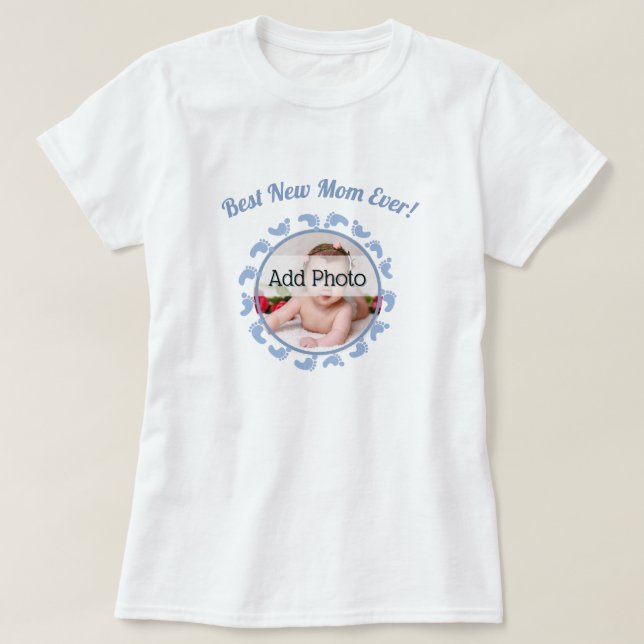 Beste Junge Mutter/Mutter Foto-Kind T-Shirt (Design vorne)