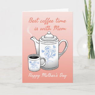 Beste Kaffeezeit ist mit Mama-Faltkarte Karte