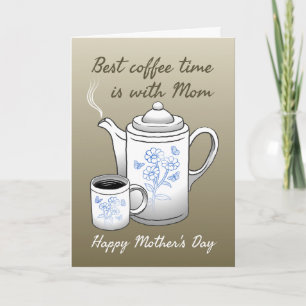 Beste Kaffeezeit ist mit Mama-Karte gefaltet Karte