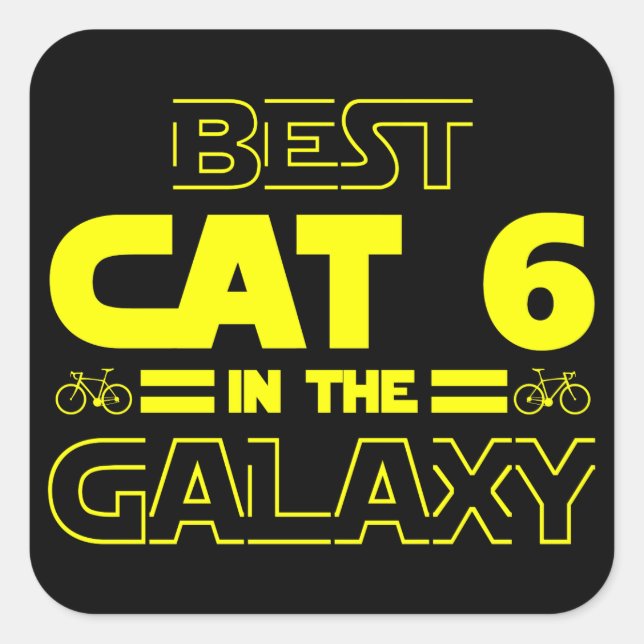 Beste Katze 6 in der Galaxie Quadratischer Aufkleber (Vorderseite)