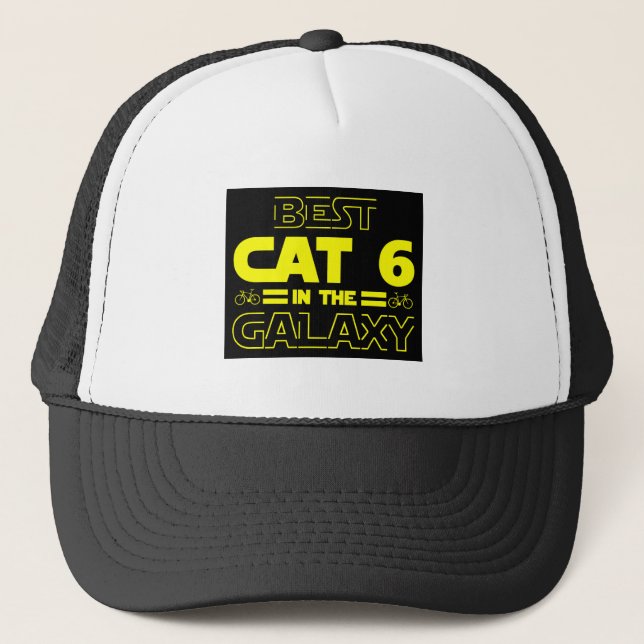 Beste Katze 6 in der Galaxie Truckerkappe (Vorderseite)