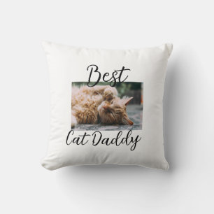 Beste Katze Daddy Eltern Haustier Foto Papa Mama e Kissen