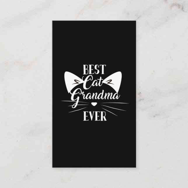 Beste Katze Großmutter Funny Cat Lady Grandma Visitenkarte (Vorderseite)