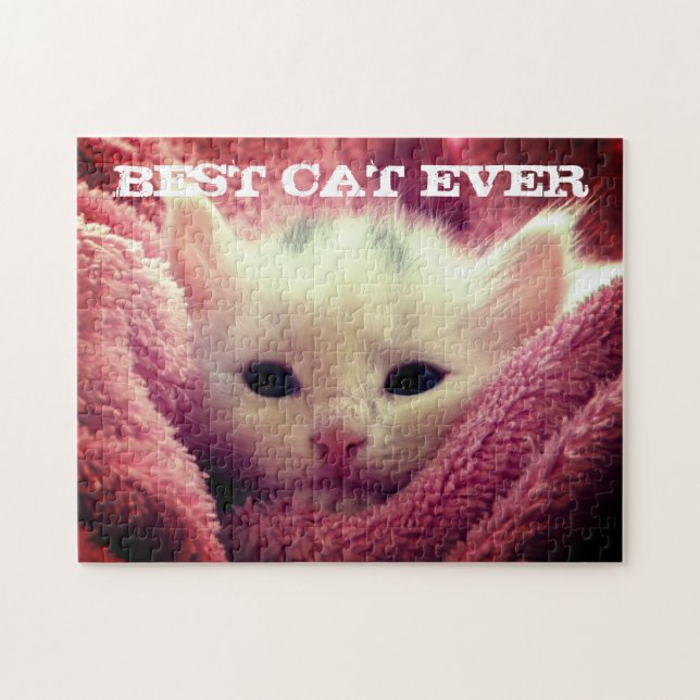 Beste Katze je Personalisiertes KatzenFoto Rosa Ka (Horizontal)