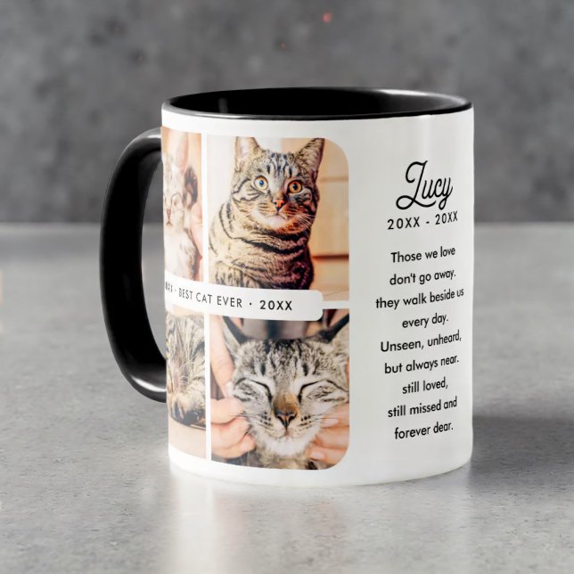Beste Katze je Tier Memorial Moderne Fotosammlung Tasse (Von Creator hochgeladen)