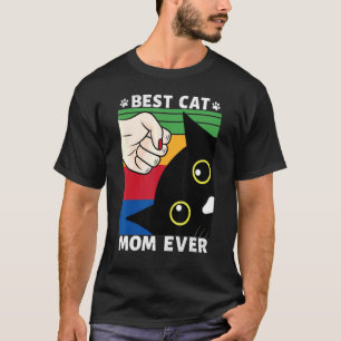 Beste Katze Mama je Faustschlag Katze Vintag Mutte T-Shirt