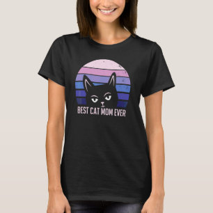 Beste Katze Mama je Katze Vintag Retro Katze Fraue T-Shirt