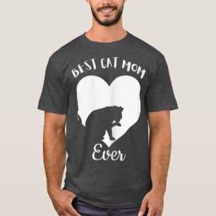 Beste Katze Mama Niedlich Schwarze Katzen Vintag W T-Shirt