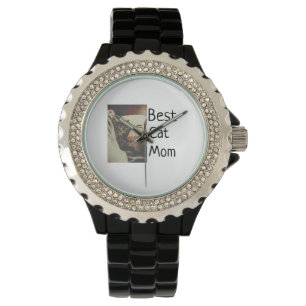 Beste Katze Mama Papa Cat Foto Namensgeschenk Vorl Armbanduhr