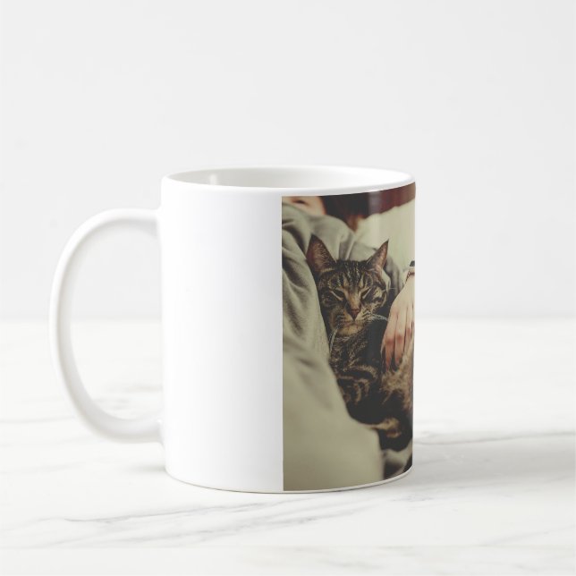 Beste Katze Mama Papa Cat Foto Namensgeschenk Vorl Kaffeetasse (Links)
