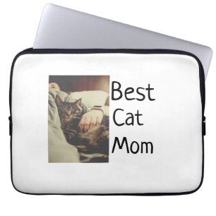 Beste Katze Mama Papa Cat Foto Namensgeschenk Vorl Laptopschutzhülle