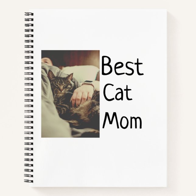 Beste Katze Mama Papa Cat Foto Namensgeschenk Vorl Notizbuch (Vorderseite)